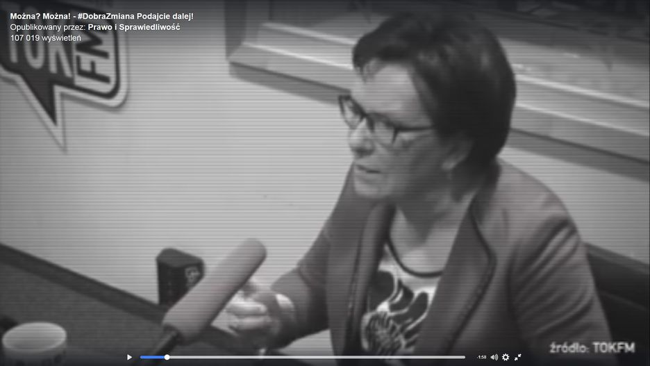 Ewa Kopacz, spot PiS-u