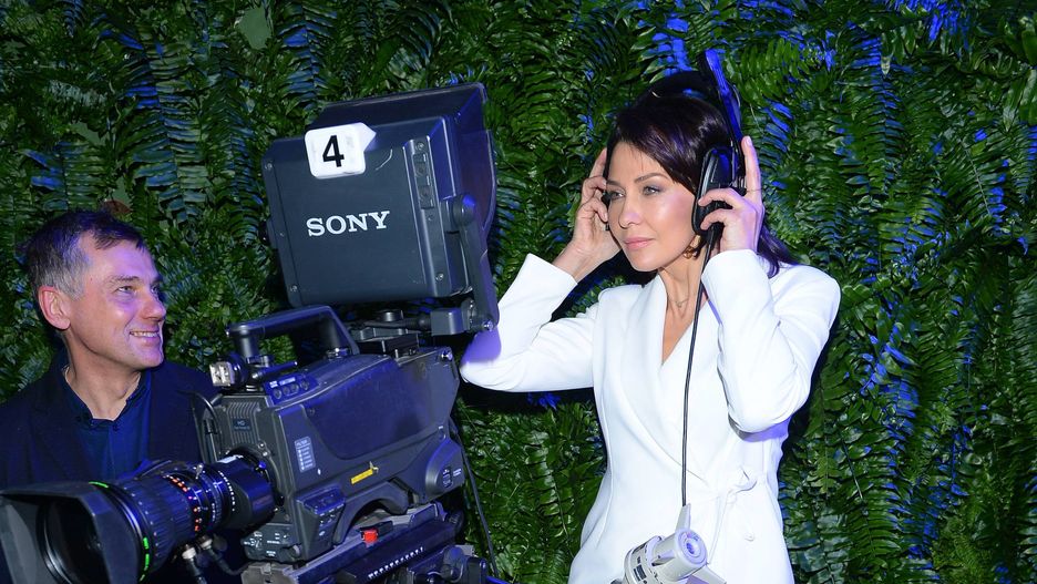 Anna Popek podczas prezentacji wiosennej ramówki TVP