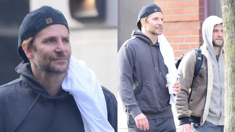 Bradley Cooper spacerujący po intensywnym treningu