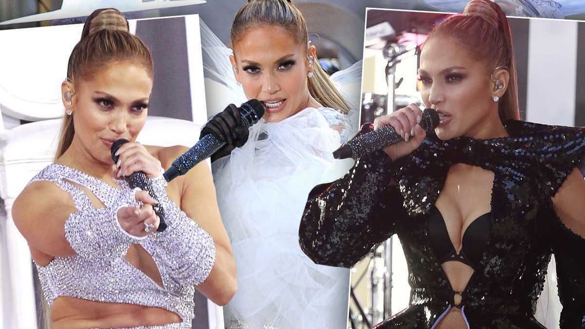 Jennifer Lopez w trzech kreacjach odstawiła spektakularne widowisko w programie na żywo! Tak się robi show! [WIDEO]