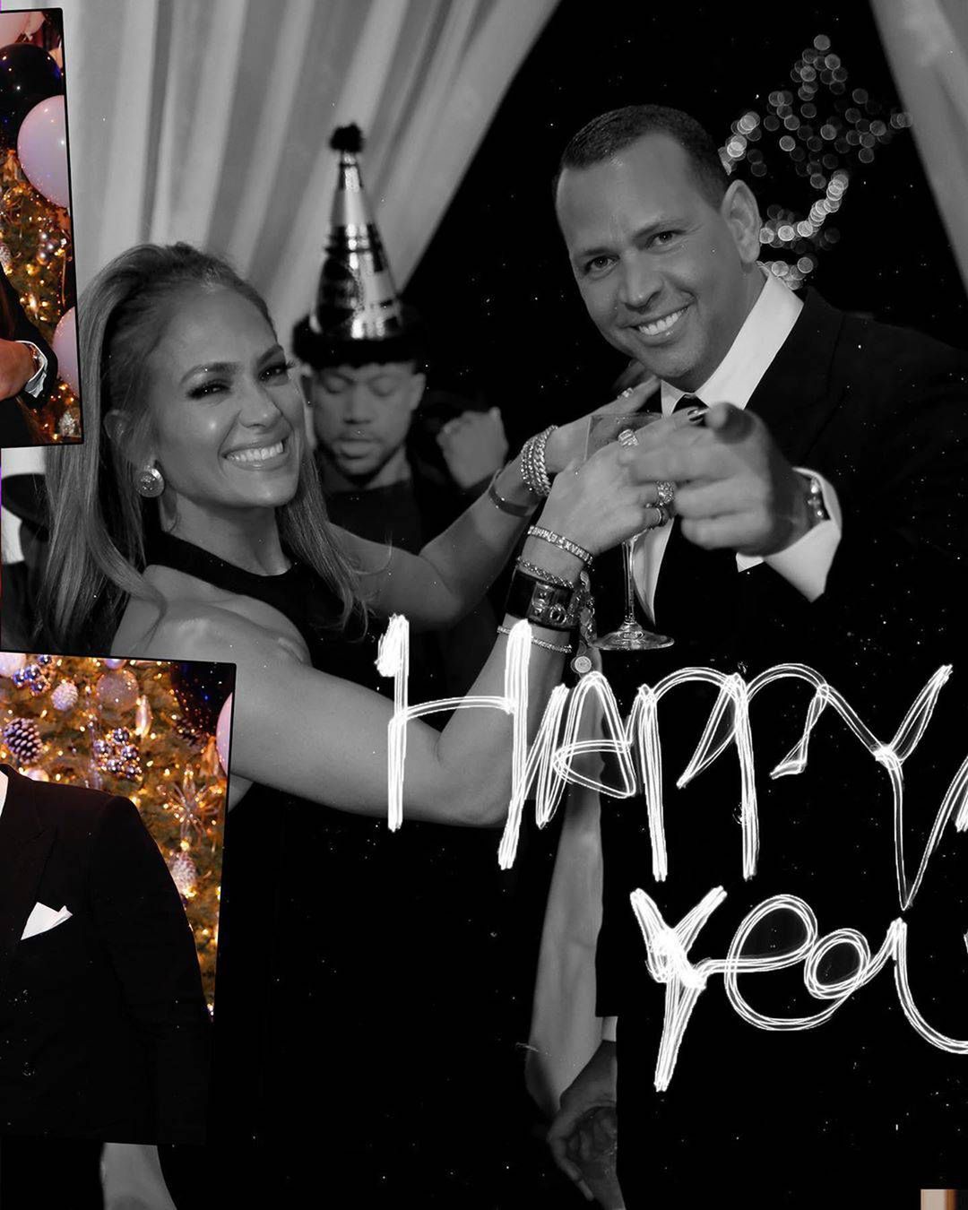 Jennifer Lopez i Alex Rodriguez - sylwester 2019