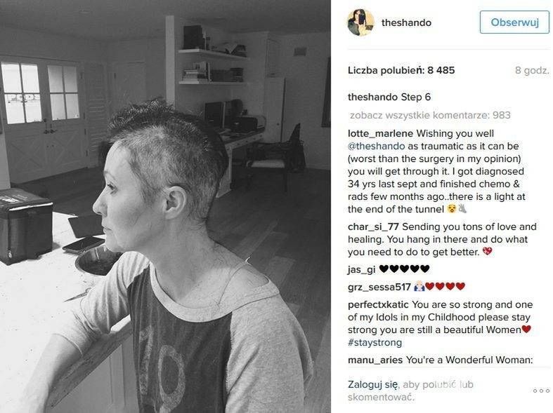 Shannen Doherty zgoliła włosy (krok 6)