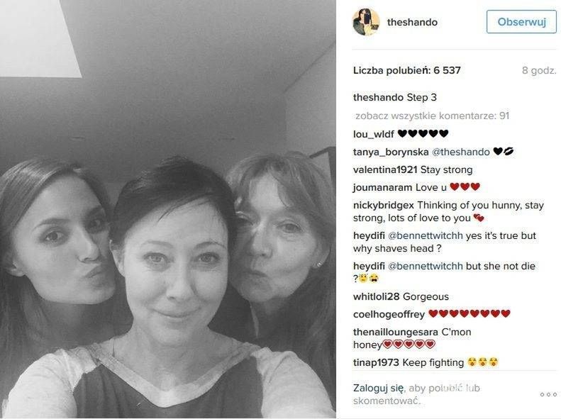Shannen Doherty zgoliła włosy (krok 3)