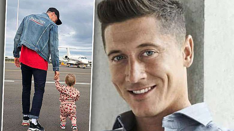 Robert Lewandowski z Klarą Lewandowską