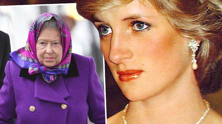 księżna Diana królowa Elżbieta II