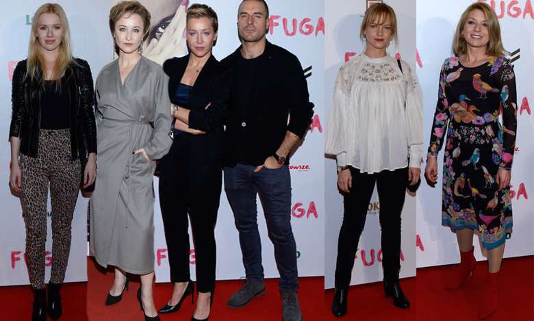 Plejada gwiazd na premierze filmu "Fuga": Gabriela Muskała, Kasia Warnke, Piotr Stramowski, Edyta Olszówka, Joanna Majstrak, Marta Nieradkiewicz