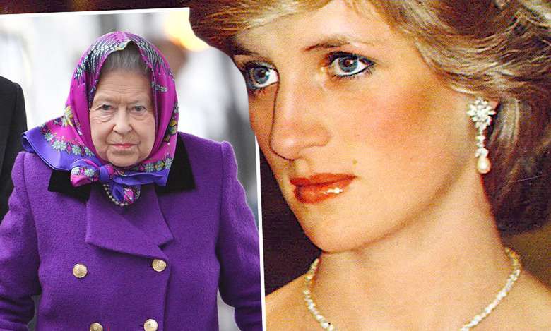 księżna Diana królowa Elżbieta II