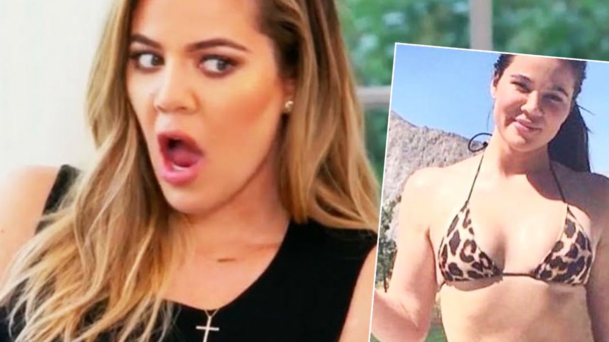 Fałdki, żyłki... Tak wygląda Khloe Kardashian w mikroskopijnym bikini bez retuszu! Do sieci wyciekło ZAKAZANE zdjęcie