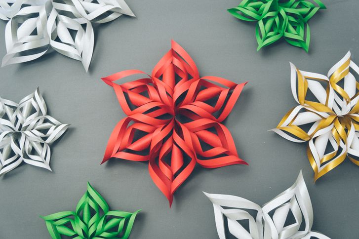 3D Paper Snowflake - All Steps