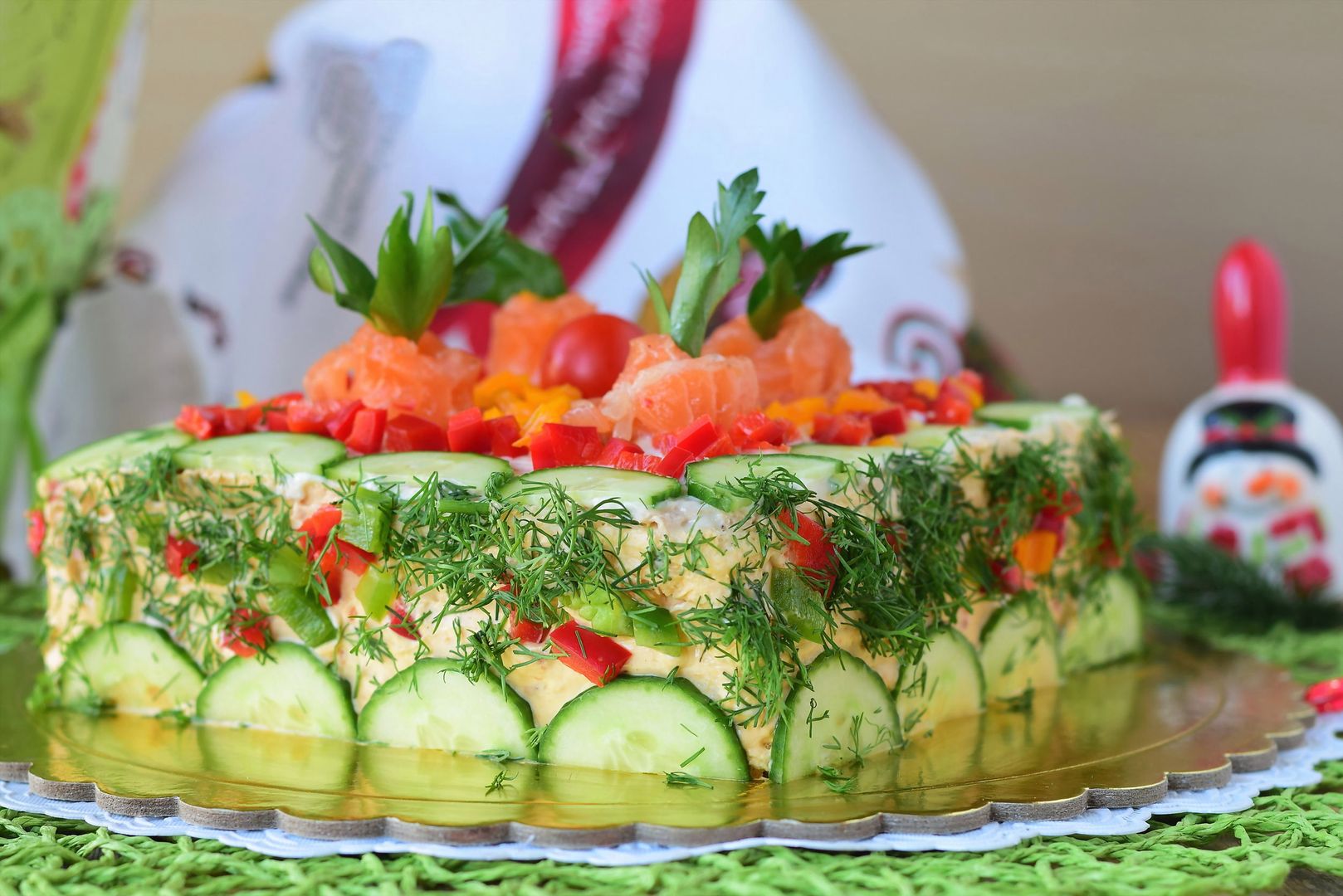 Szwedzki tort kanapkowy