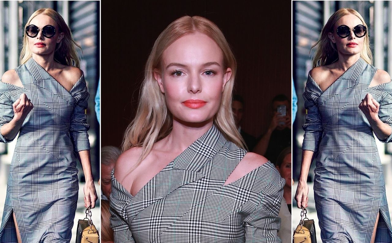 LOOK OF THE DAY: Kate Bosworth w kraciastym zestawie Monse