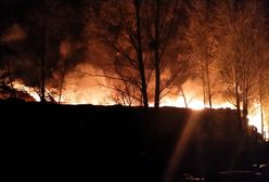 Piętnaście zastępów straży walczy z pożarem w Żorach. Kłęby czarnego dymu nad miastem