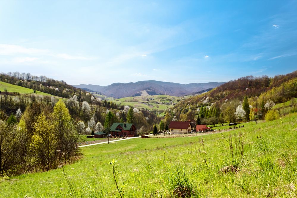 Wzgórza z widokiem na góry