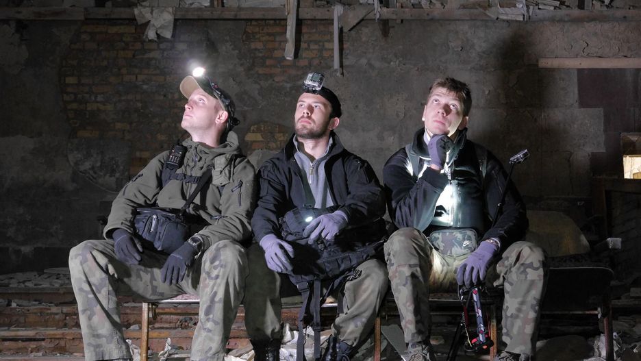 Zespół Urbex History. Od lewej: Jakub Stankowski, Łukasz Dąbrowski i Konrad Niedziułka