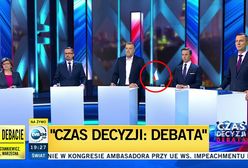 Wybory parlamentarne 2019. Debata w TVN24 - Krzysztof Bosak z flagą
