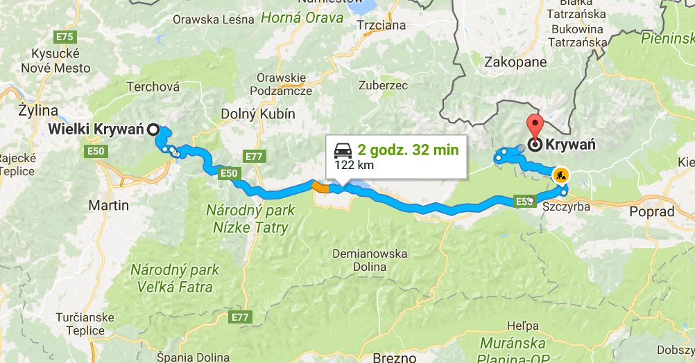 Odległość dzieląca oba szczyty to ponad 100 km. Różnią się też wysokością - narodowcy zdobyli szczyt niższy o 700 m. 