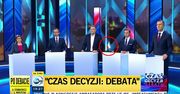 Wybory parlamentarne 2019. Debata w TVN24 - Krzysztof Bosak z flagą