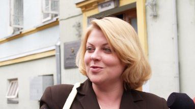 Andżelika Borys po przesłuchaniu przez milicję na posterunku w Grodnie