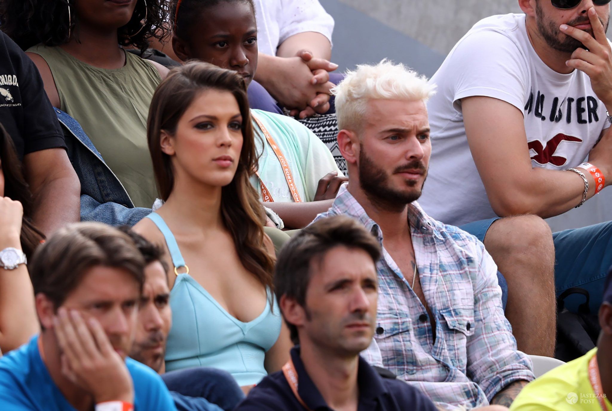 Miss Francji i Matt Pokora na turnieju tenisowym