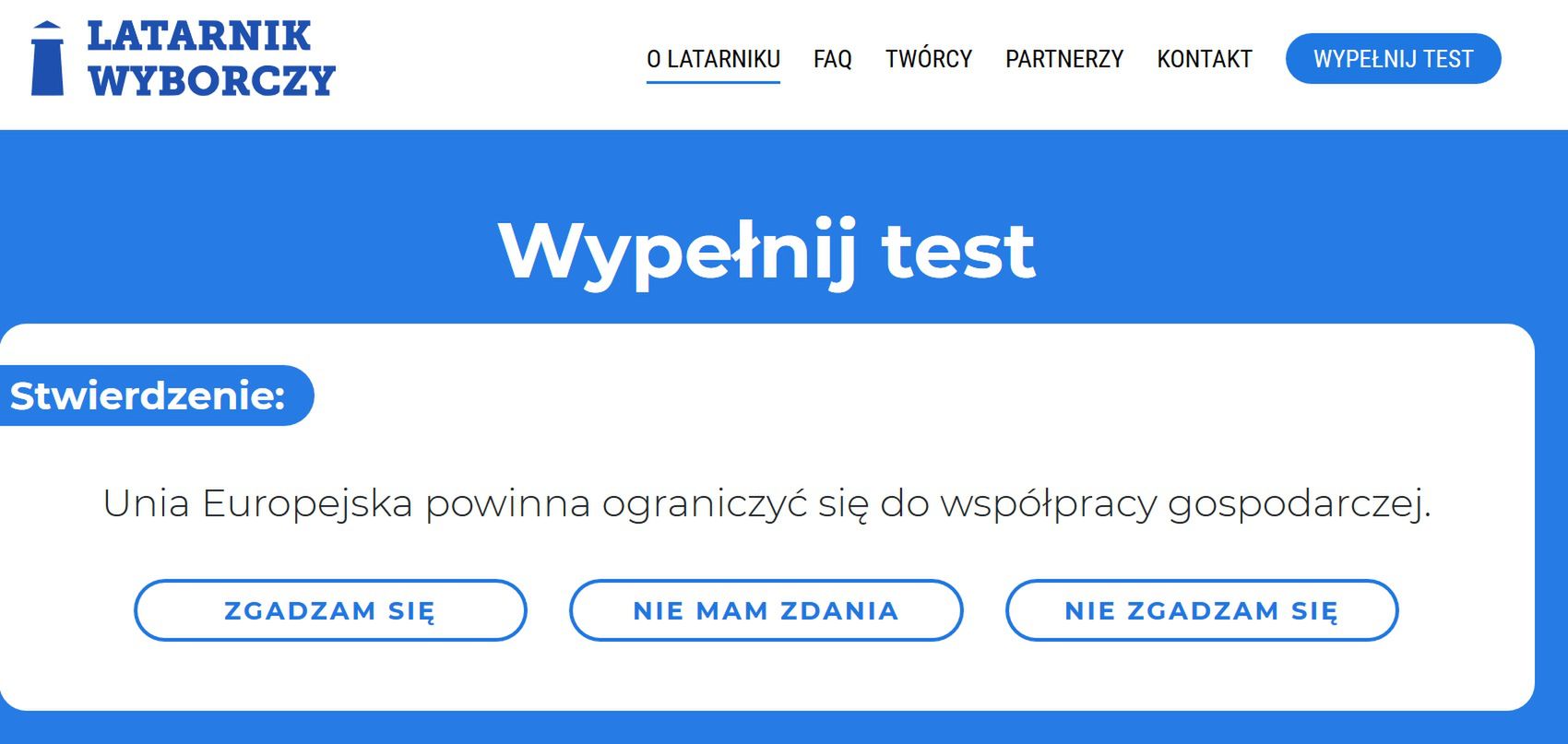 Na kogo głosować? Zrób test Latarnik Wyborczy 