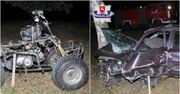 Bez świateł, pijany, na quadzie-samoróbce bez świateł. 23-latek wysłał 3 osoby do szpitala