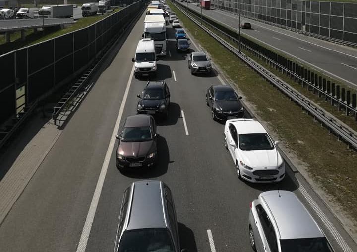 Korek na autostradzie A2 