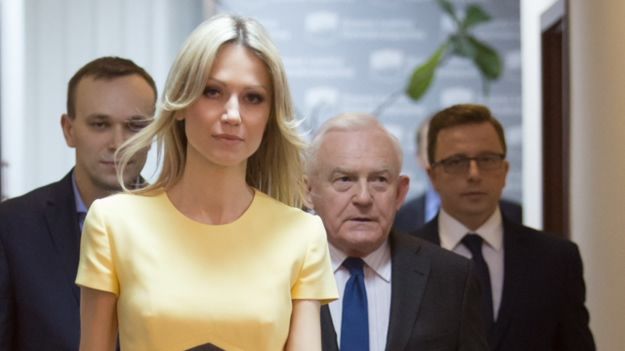 Magdalena Ogórek z politykami SLD