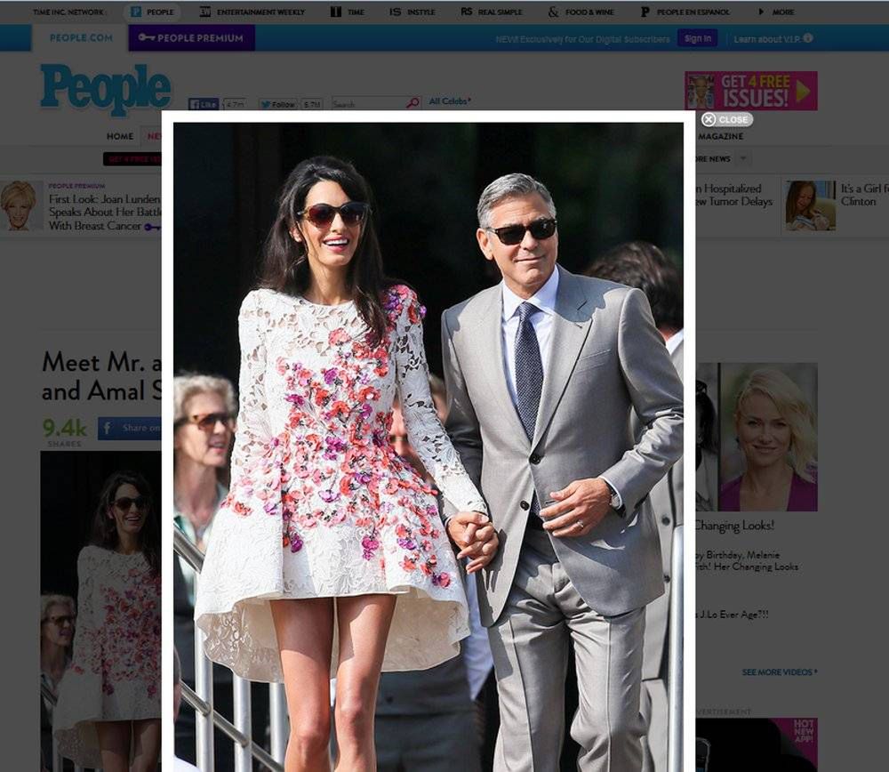 George Clooney i Amal
Fot. screen z People.com