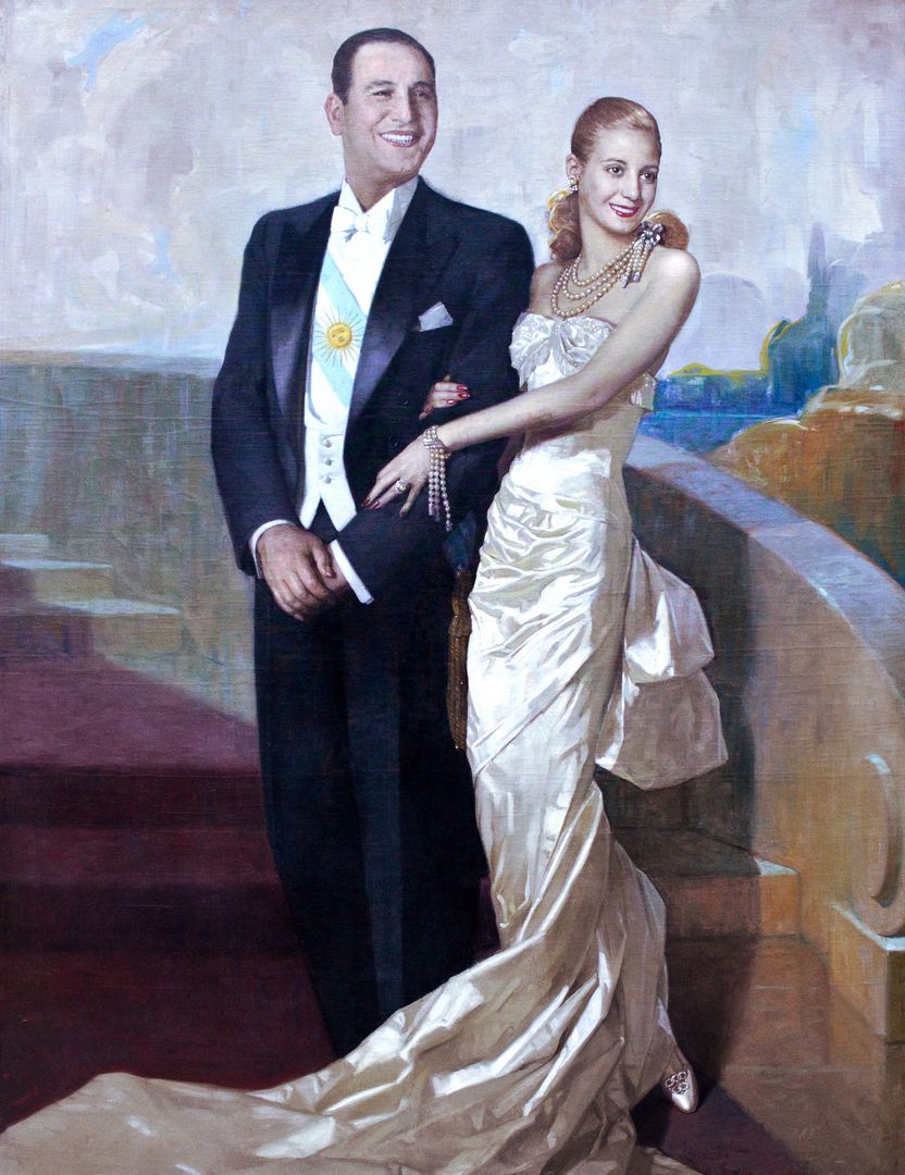 Argentyński dyktator Juan Perón i Eva Duarte 