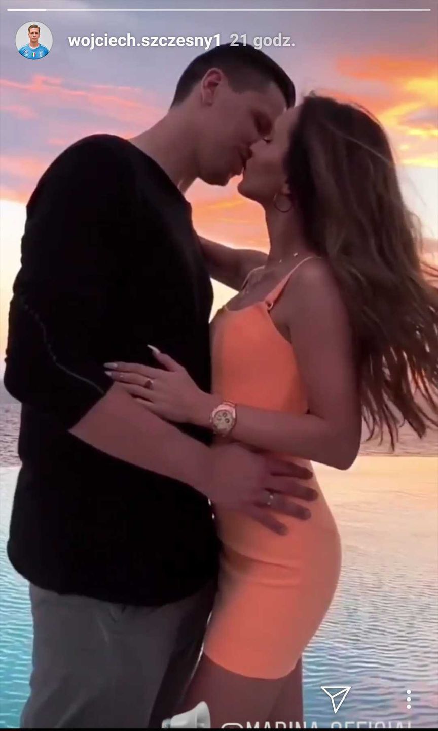 Wojciech Szczęsny Marina Łuczenko Instagram Stories