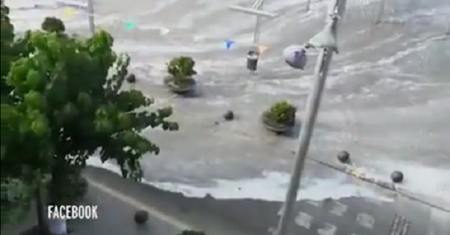 Tsunami u wybrzeży Balearów. Zalało plaże i drogi