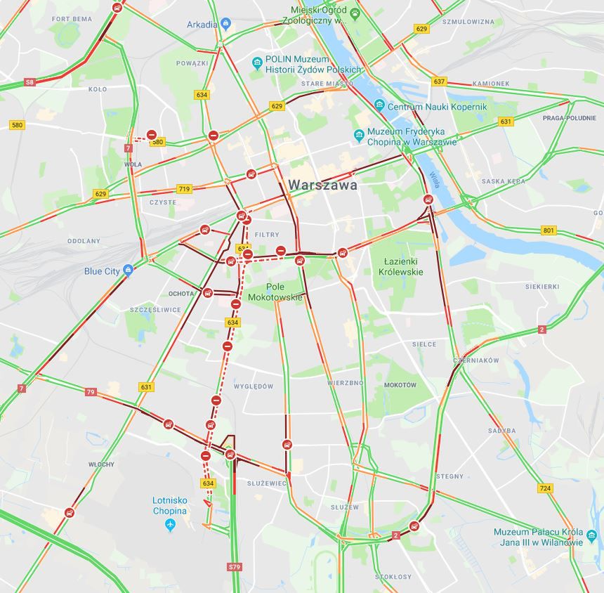 Konferencja Bliskowschodnia. Ogromne korki w Warszawie