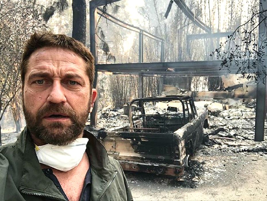 Gerard Butler pokazał swój spalony dom w Malibu. Rośnie liczba ofiar w Kalifornii