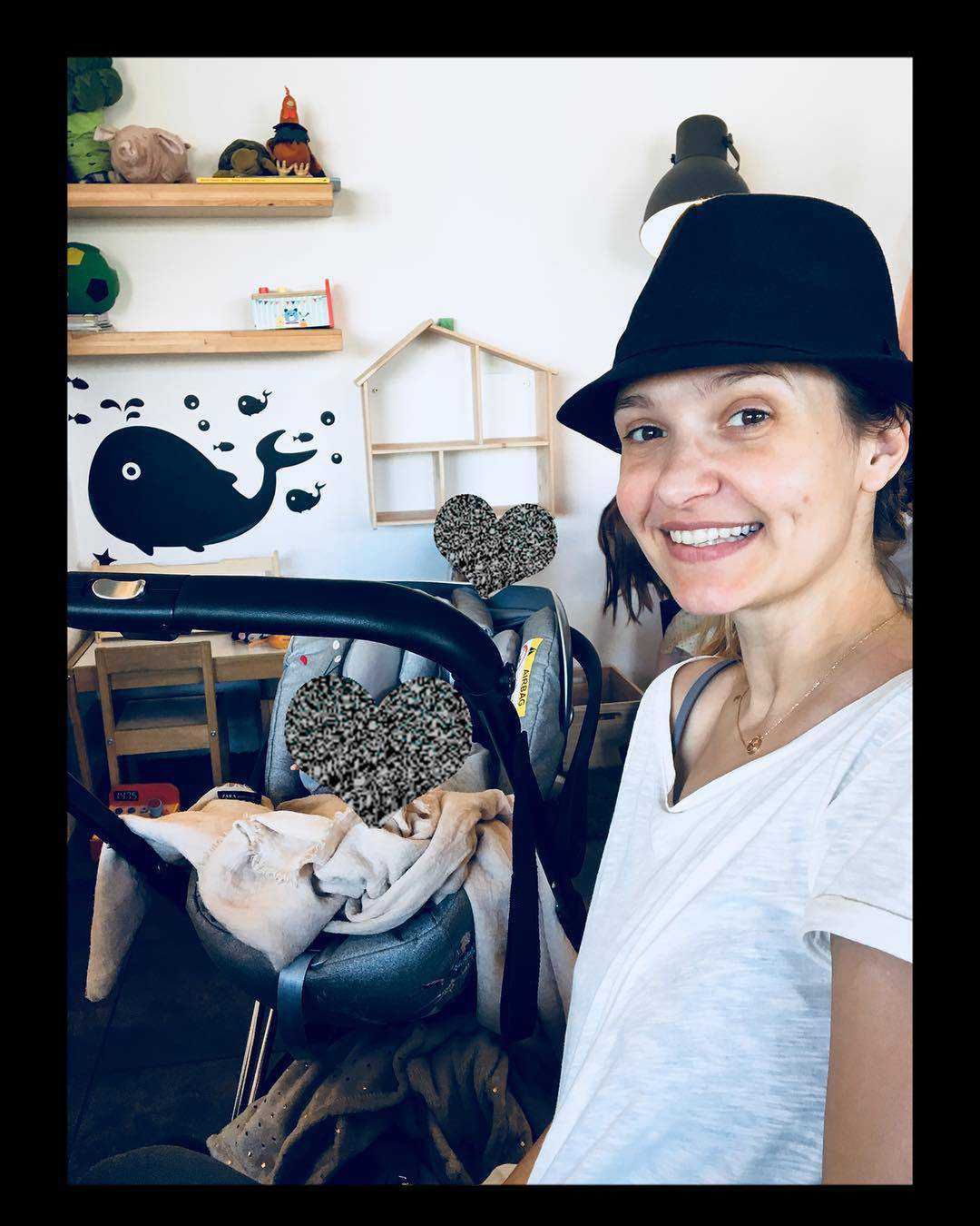 Joanna Koroniewska bez makijażu z córką