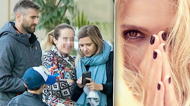 Joanna Koroniewska spacer z córkami