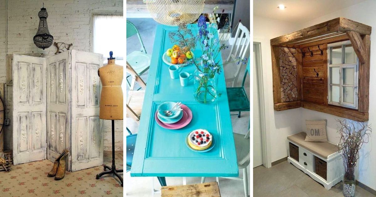 19 Ideas for Transforming Old Doors and Windows Into Unique Furniture