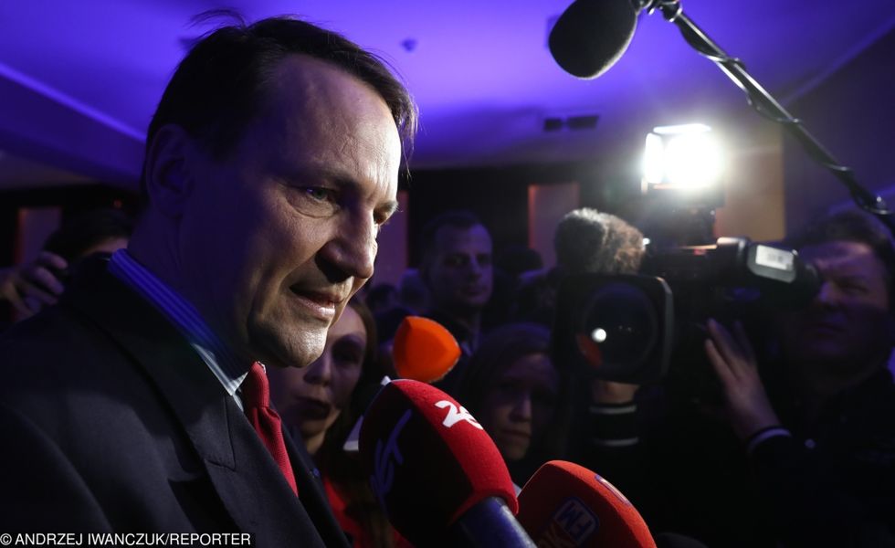 Radosław Sikorski na Radzie Krajowej PO w 2018 r. 