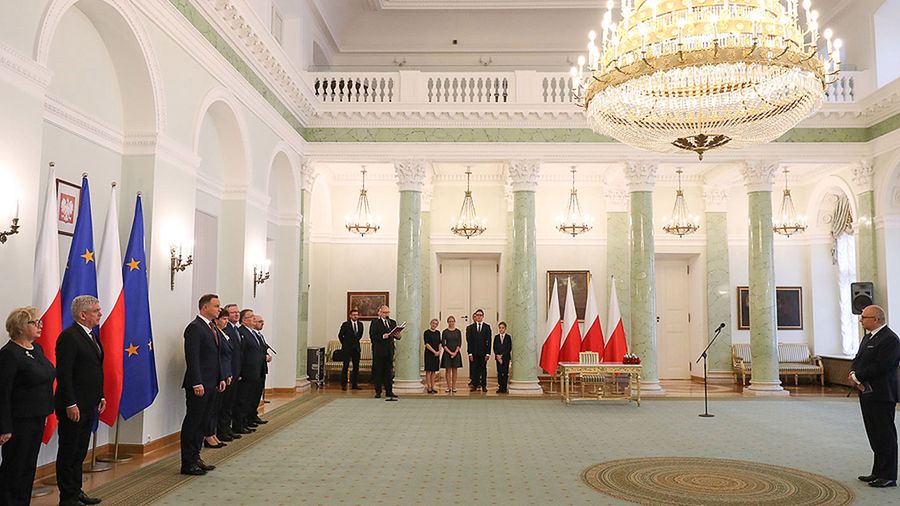 Małgorzata Gersdorf na zaprzysiężeniu Justyna Piskorskiego na sędziego TK