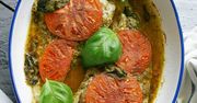 Pieczony dorsz w bazyliowym pesto