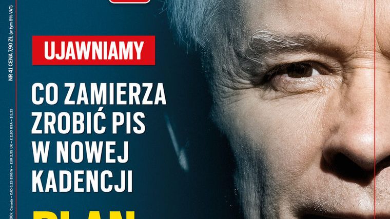 Prezes PiS na okładce "Wprost"