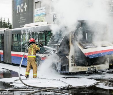 Bydgoszcz. Pożar autobusu miejskiego
