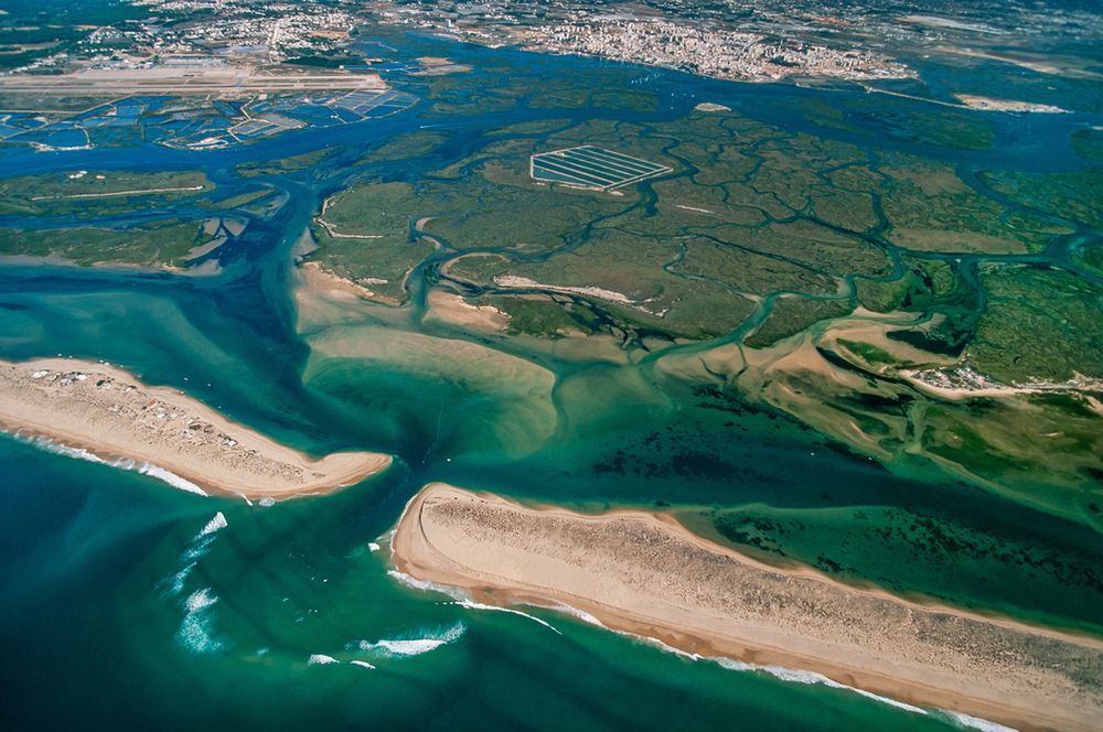 Laguna Ria Formosa zaczyna się u brzegów Faro i ciągnie się na długości 60 km