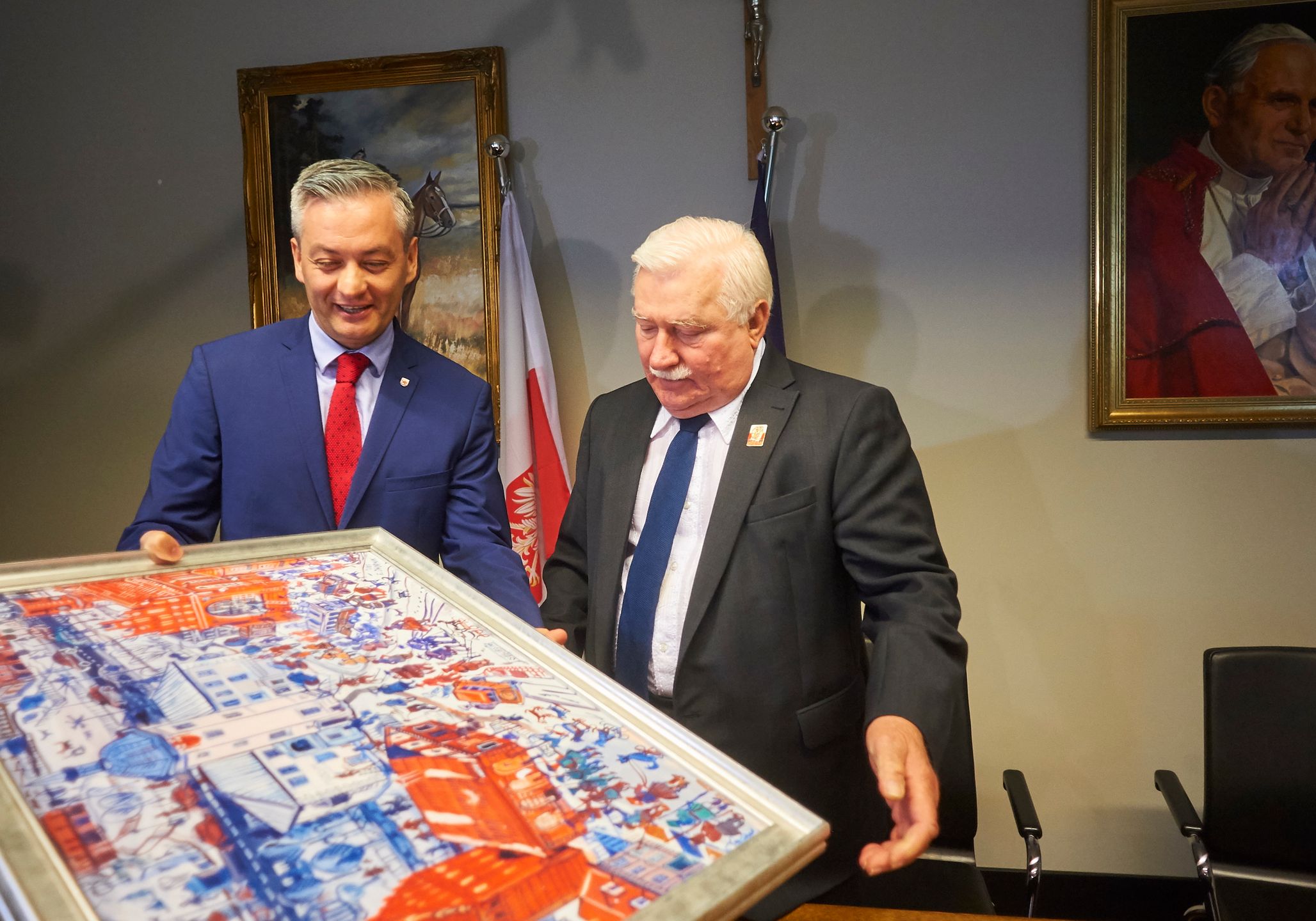 Robert Biedroń u Lecha Wałęsy 