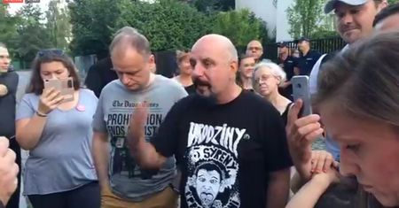 Manifestacja pod domem Jarosława Kaczyńskiego