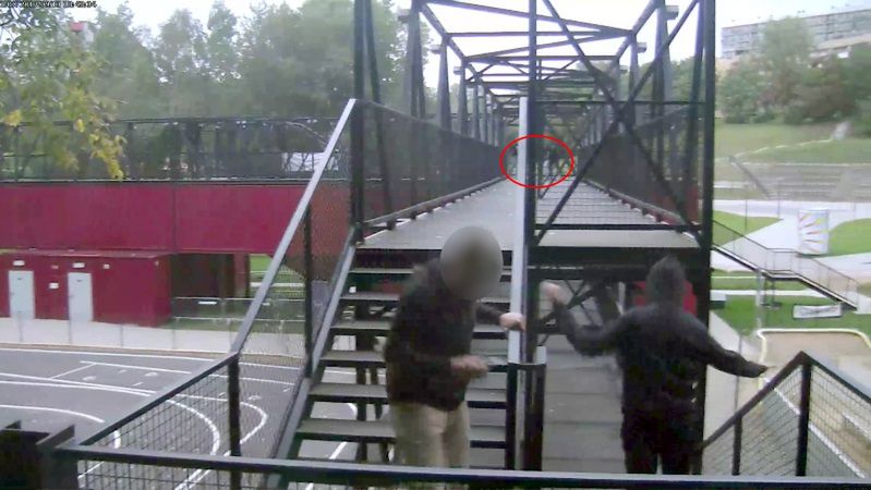 Kadr z monitoringu w Parku Rozrywki "Trzy Wzgórza".