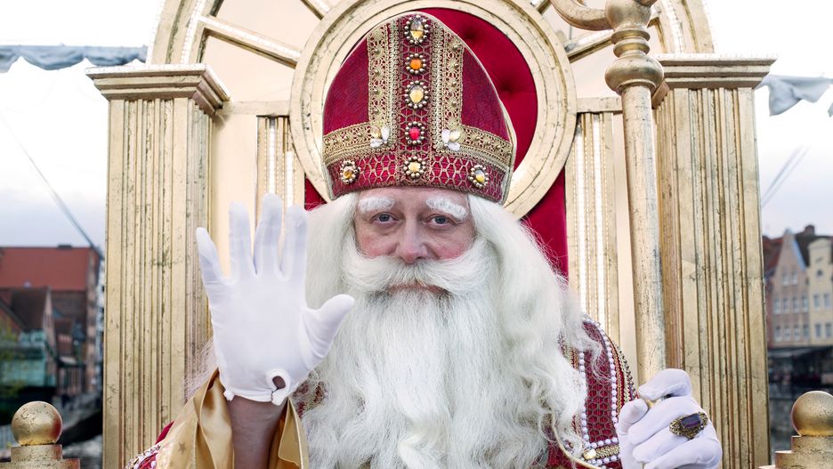 Olaf Lubaszenko jako Św. Mikołaj na planie filmu "Miłość jest wszystkim”