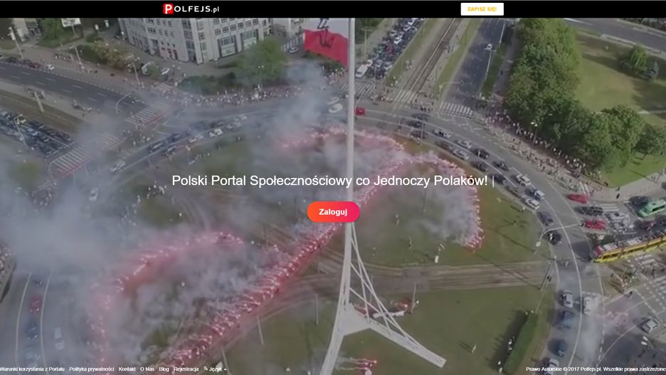 Strona startowa portalu Polfejs.pl.