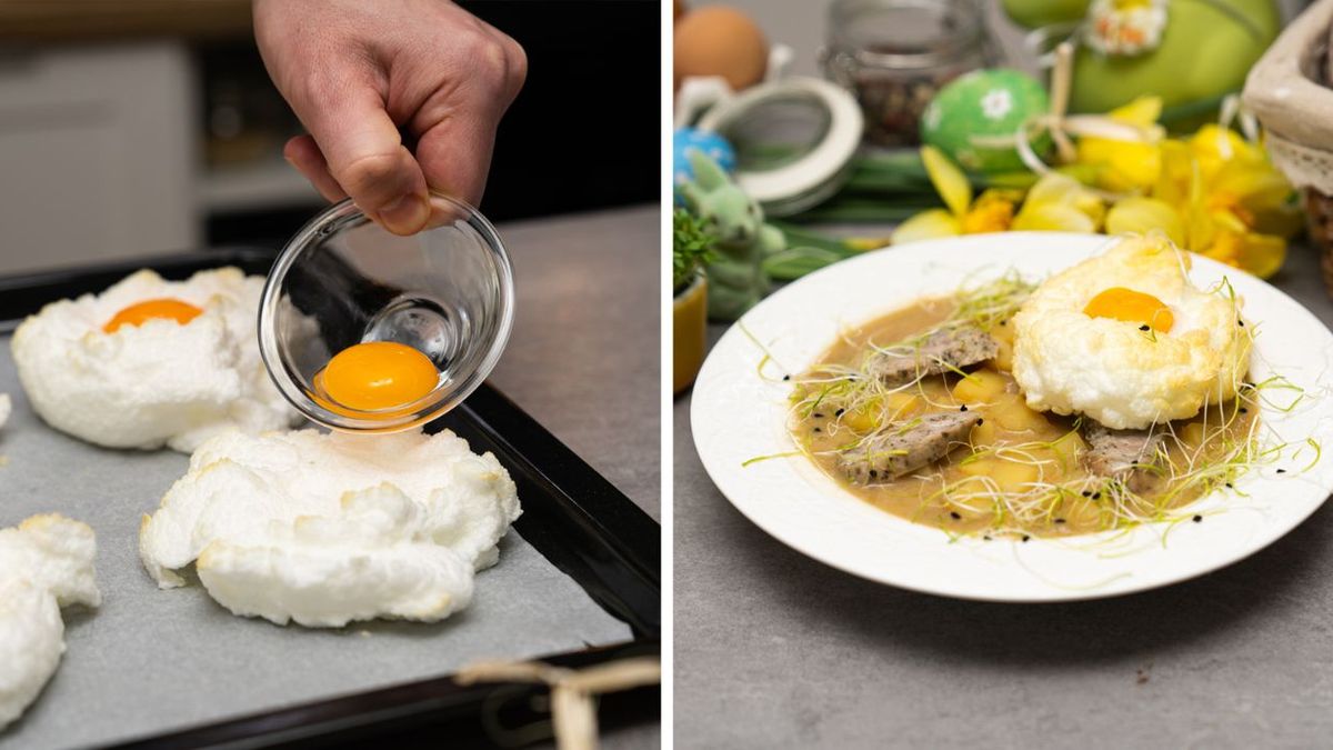 Żurek z puszystym jajkiem- Pyszności