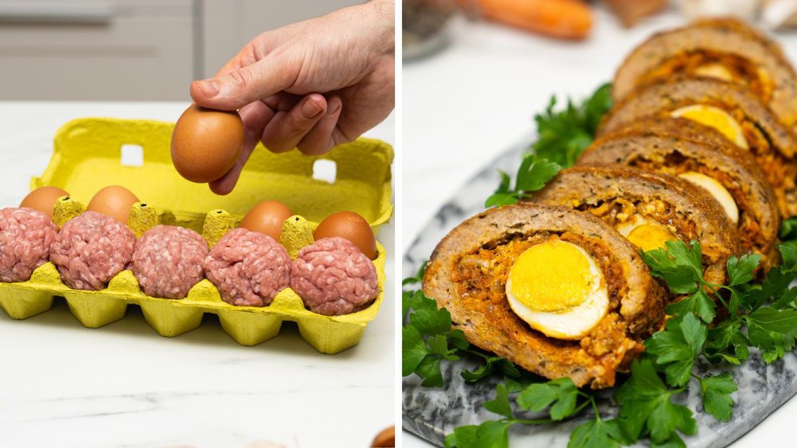 Rolada z mięsa mielonego z jajkiem- Pyszności