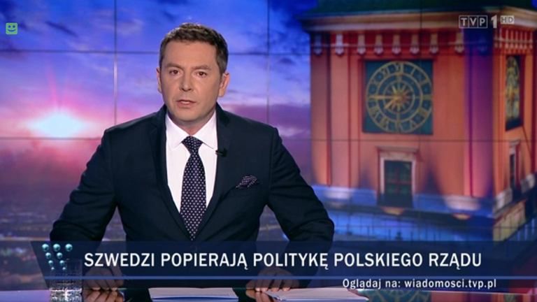 Szwedzka ambasada tłumaczy "Wiadomościom" TVP czym jest sondaż